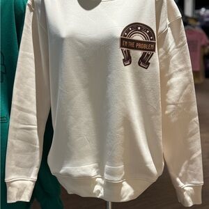 Cream Sweatshirt Morgan Wallen Print